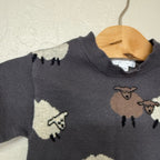 grayson mini charcoal sheep sweater 6-9M