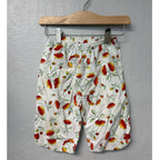 hanna andersson cream cropped floral pants 3Y