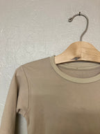 wild wawa long-sleeve tan tee 3-4Y