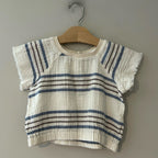 zara girls' muslin stripe skirt set 3-4Y