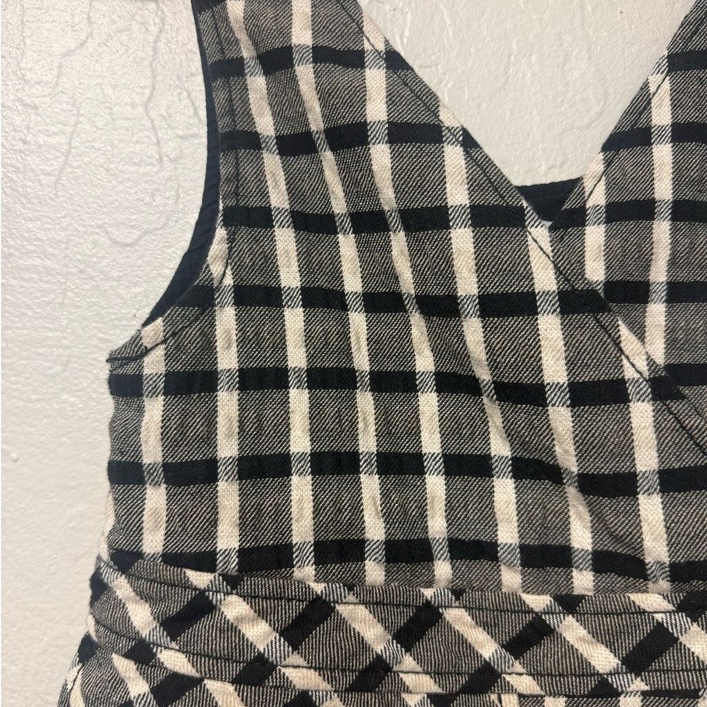 zara black plaid jumper dress 3-4Y