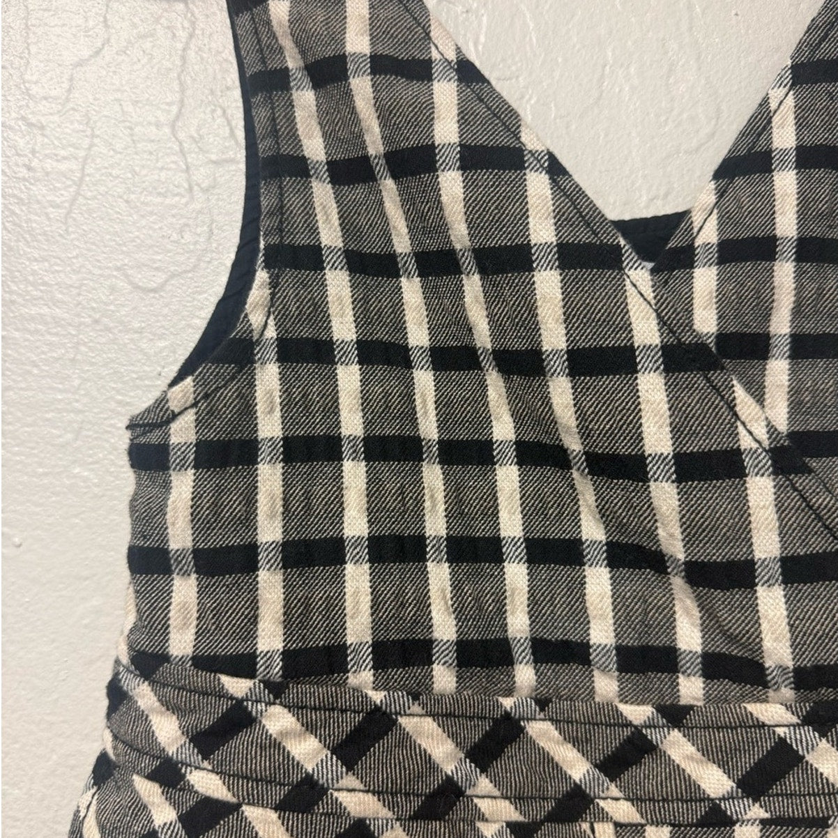 zara black plaid jumper dress 3-4Y