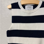 zara navy cream stripe knit 9-10Y