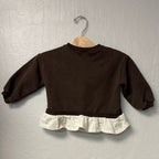 zara girls' brown twofer dress 2Y