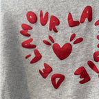 zara gray hearts sweatshirt 5Y