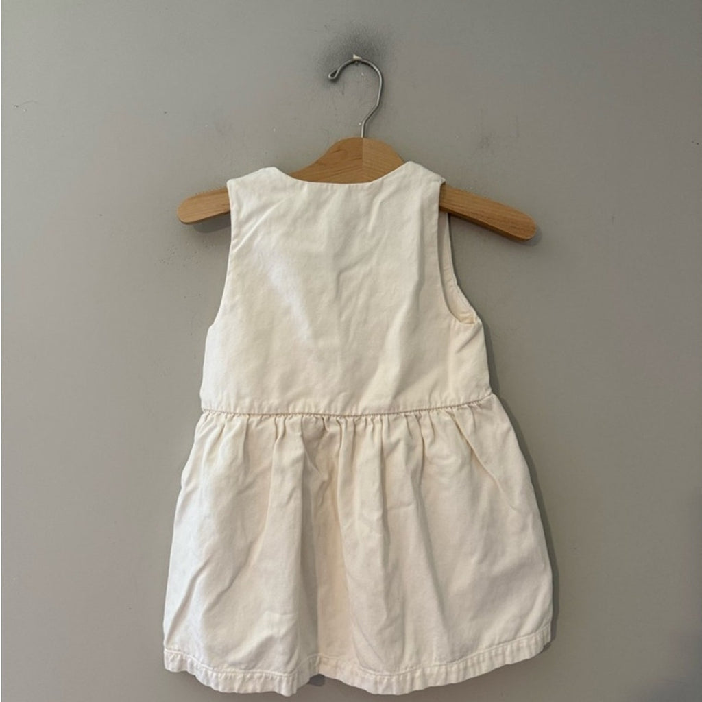 zara cream sleeveless dress 2-3Y