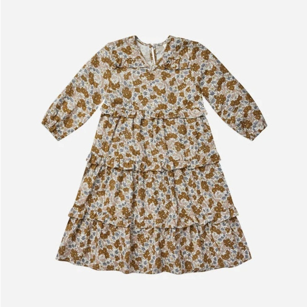 rylee + cru dress tiered floral dress 8-9Y