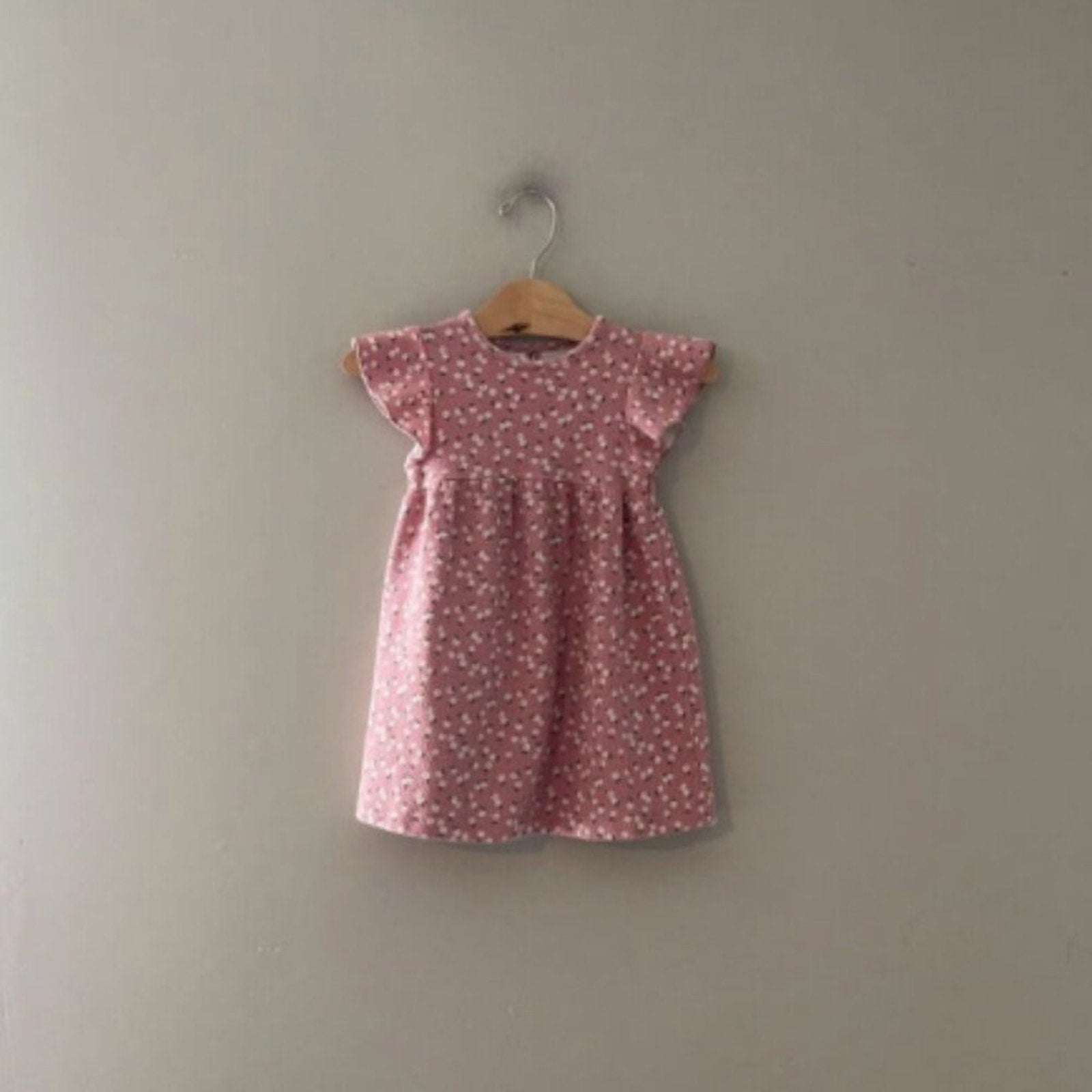 zara girls' pink floral dress 2-3Y