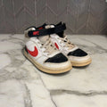 nike boys' white red black sneakers 12c