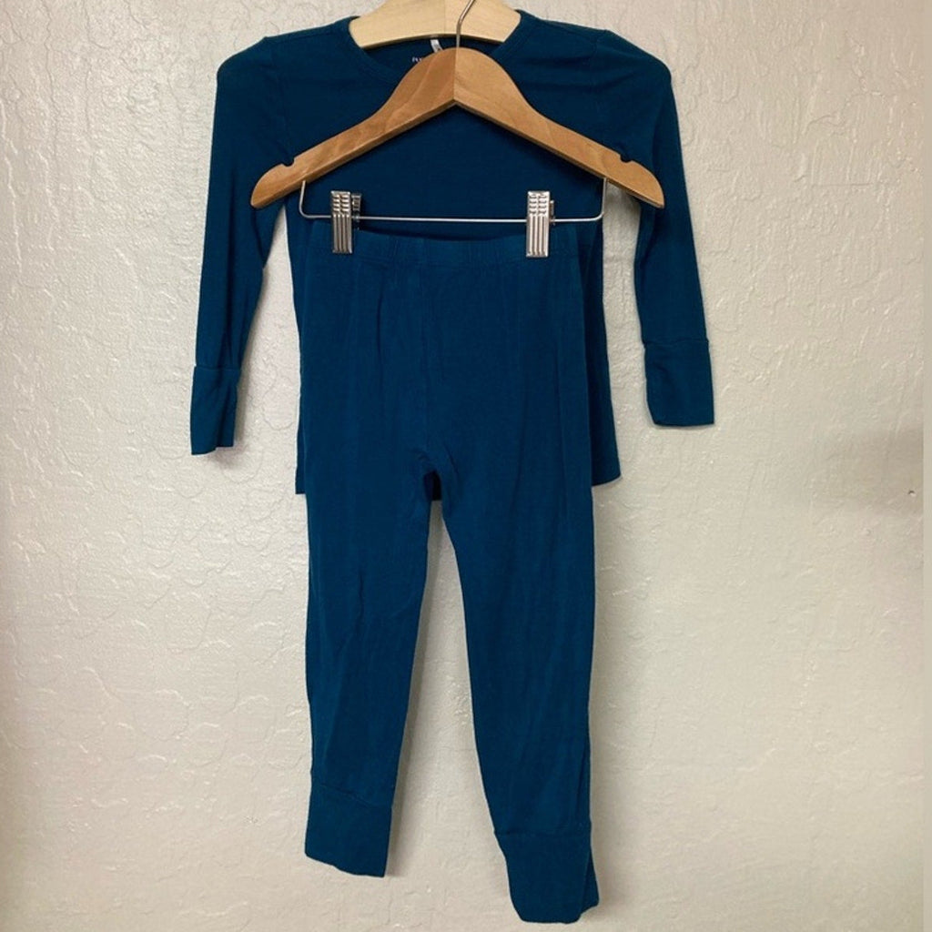 posh peanut bamboo teal set 3-4Y