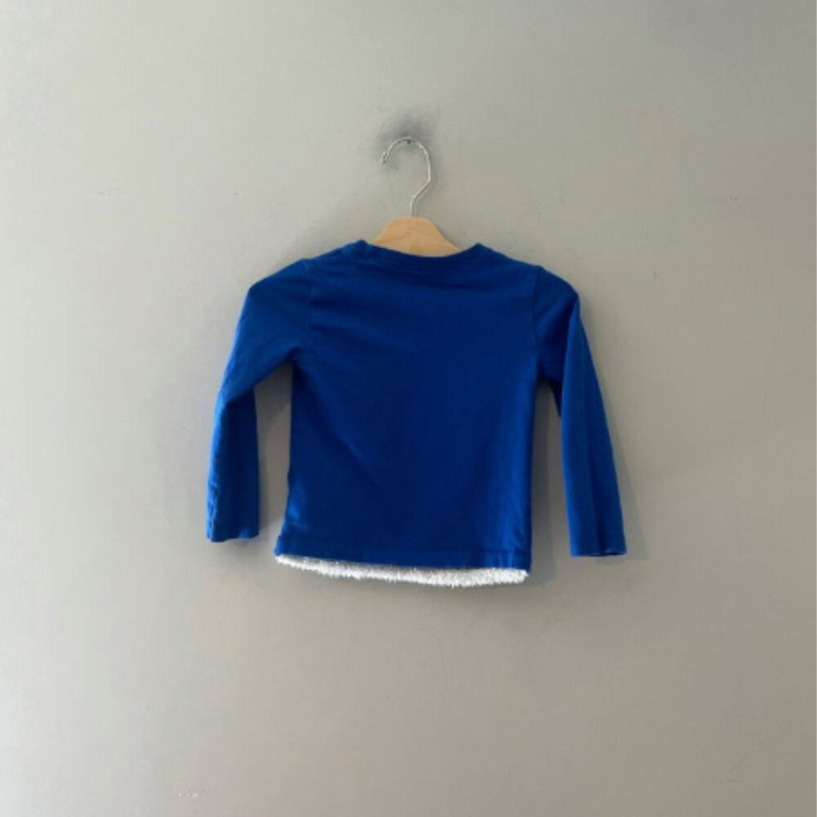 mini boden boys' blue long-sleeve tee 2-3Y