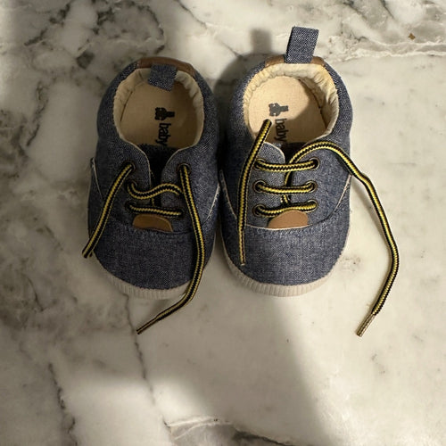 baby gap blue crib shoes 3-6M