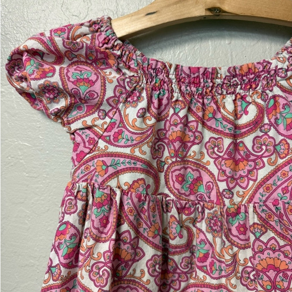 seed heritage pink paisley dress 3Y