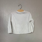 zara girls white dog graphic long-sleeve tee 3-4Y