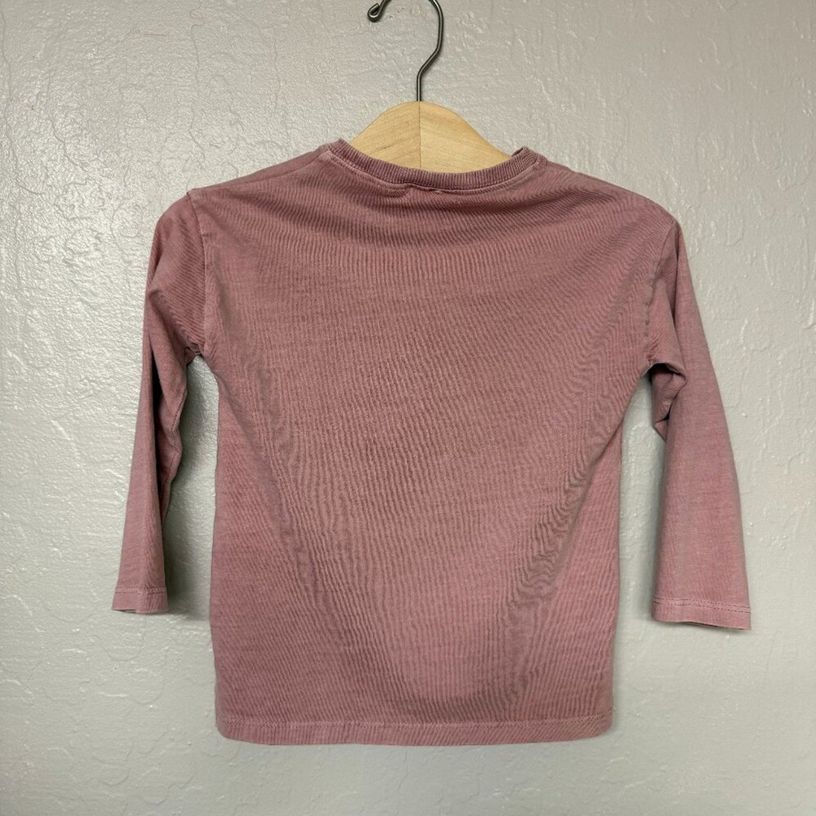 zara boys' dusty pink long sleeve graphic shirt 18-24M
