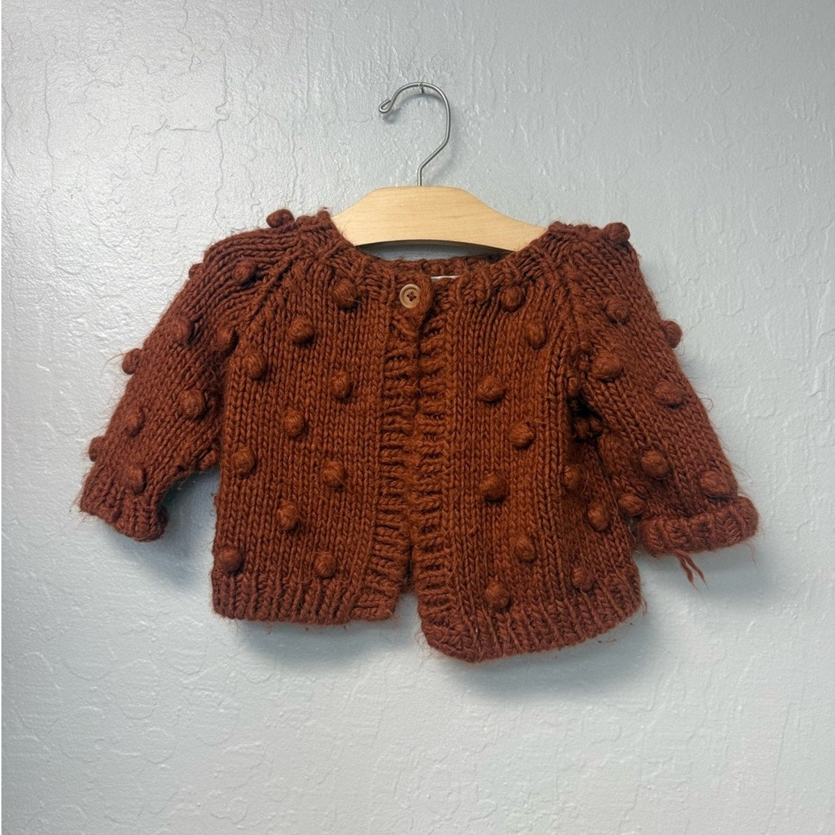the blueberry hill brown cardigan 6-12M