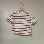 zara boys’ red and white striped shirt