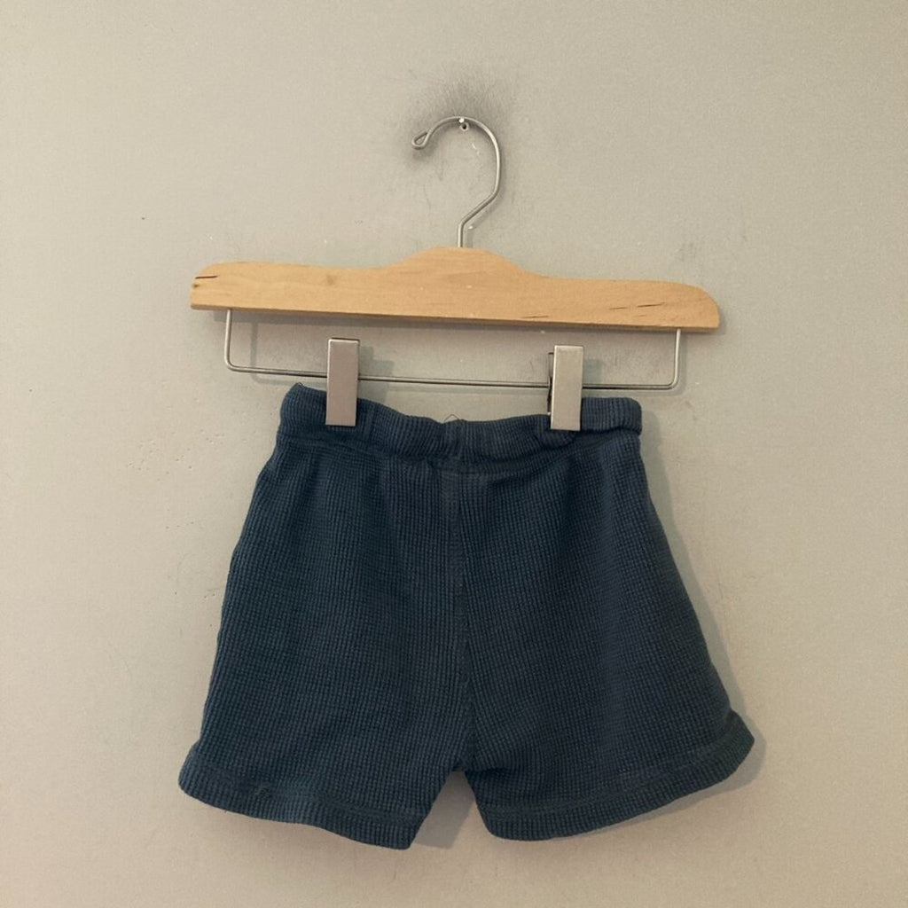 zara girls' navy waffle shorts 3Y