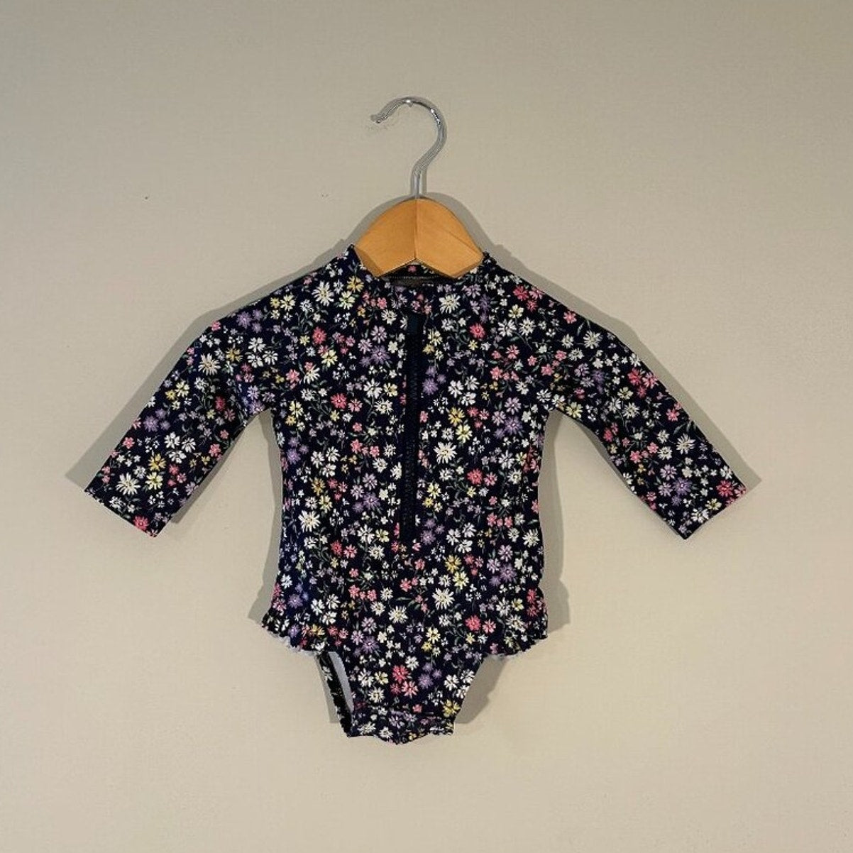 old navy floral rashguard swim 3-6M