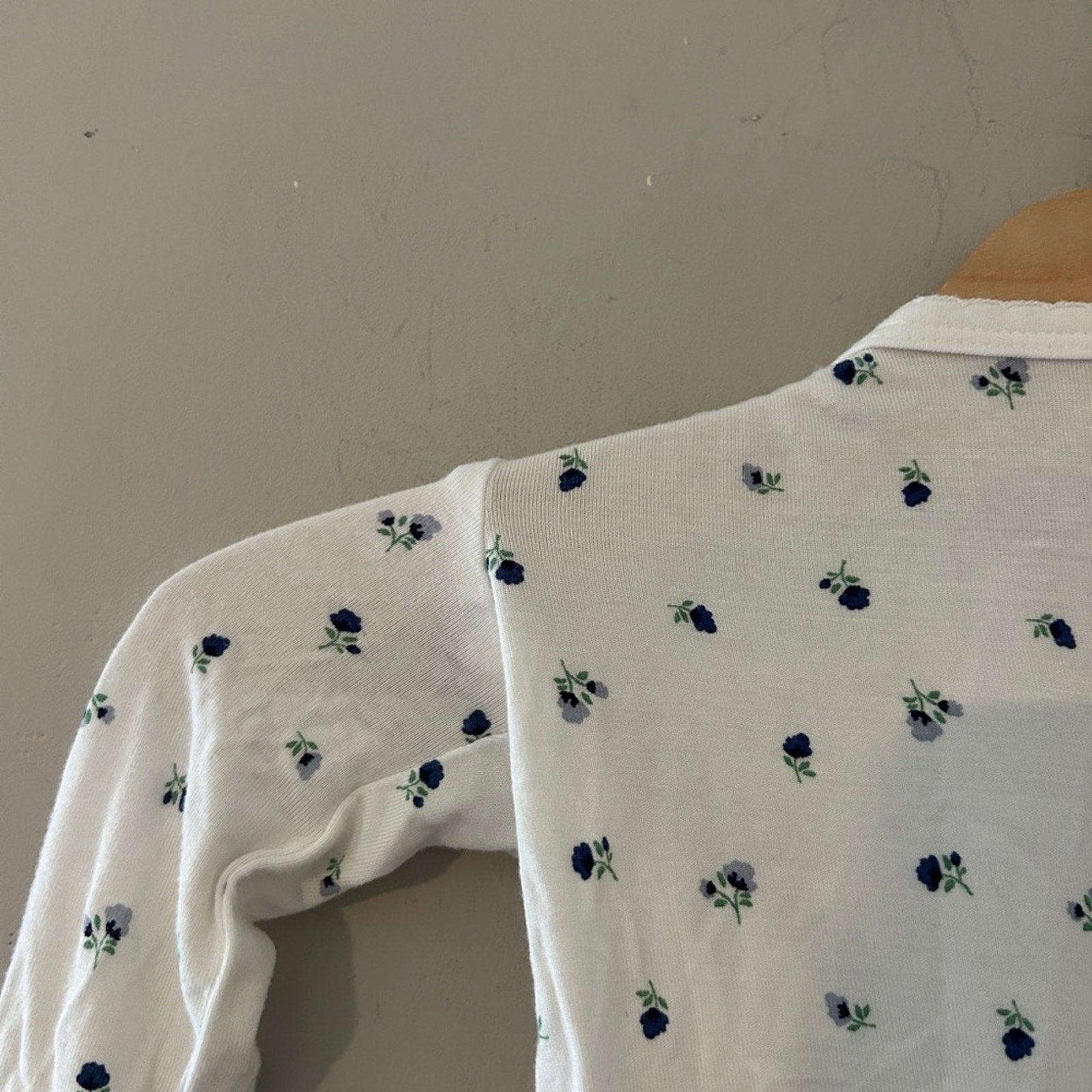 little me girls' white floral set 12M
