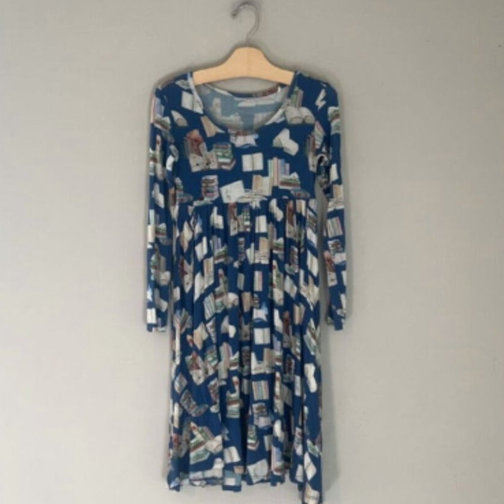 posh peanut blue book dress 10Y