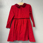 mini boden red polka dot dress 5-6Y