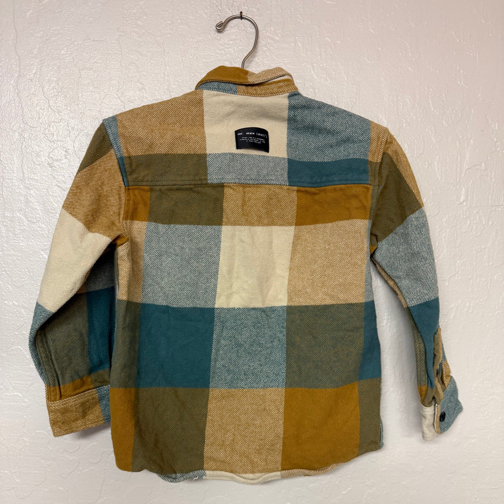 zara boys’ blue flannel shacket 4-5Y