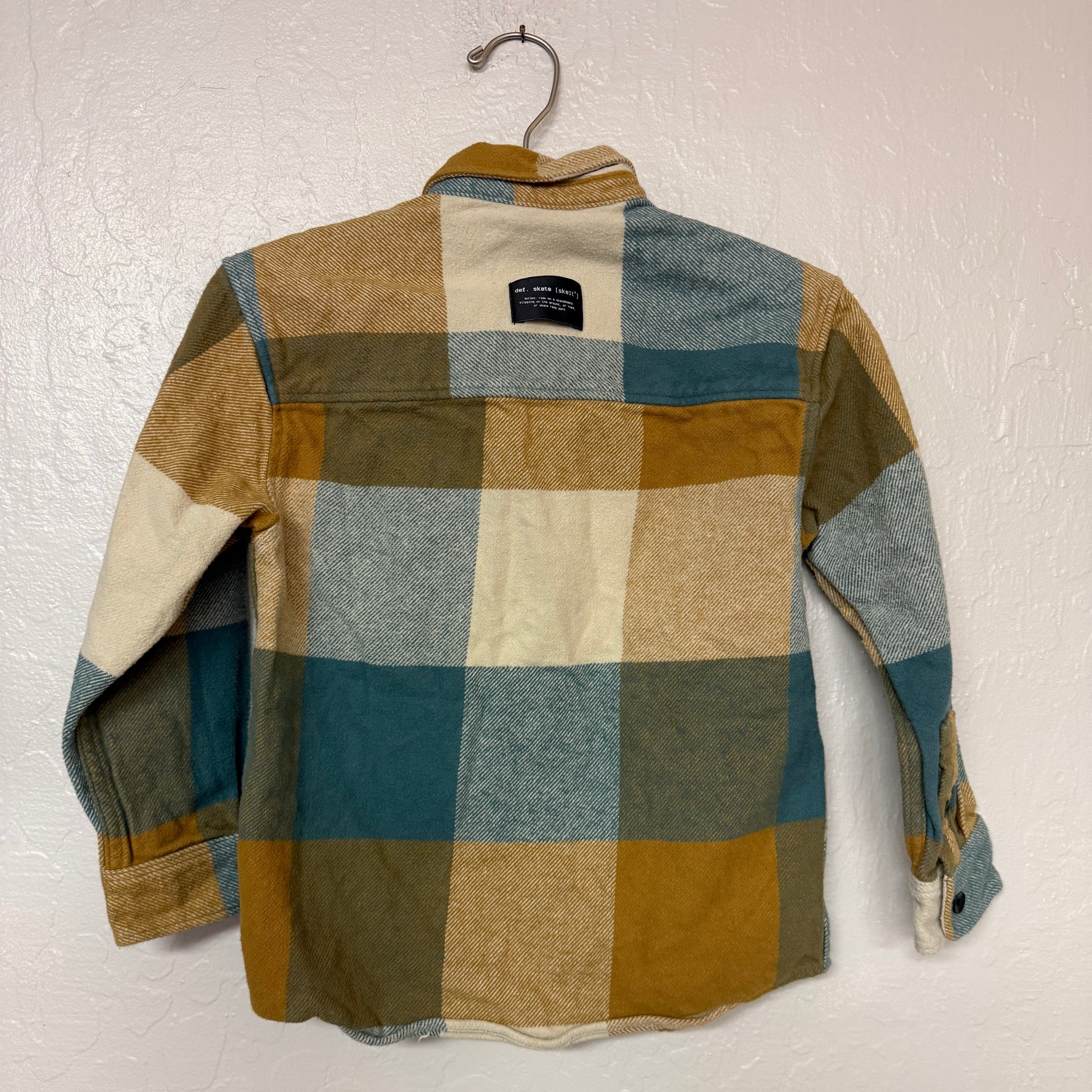 zara boys’ blue flannel shacket 4-5Y