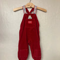 vintage osh kosh b'gosh red overalls newborn