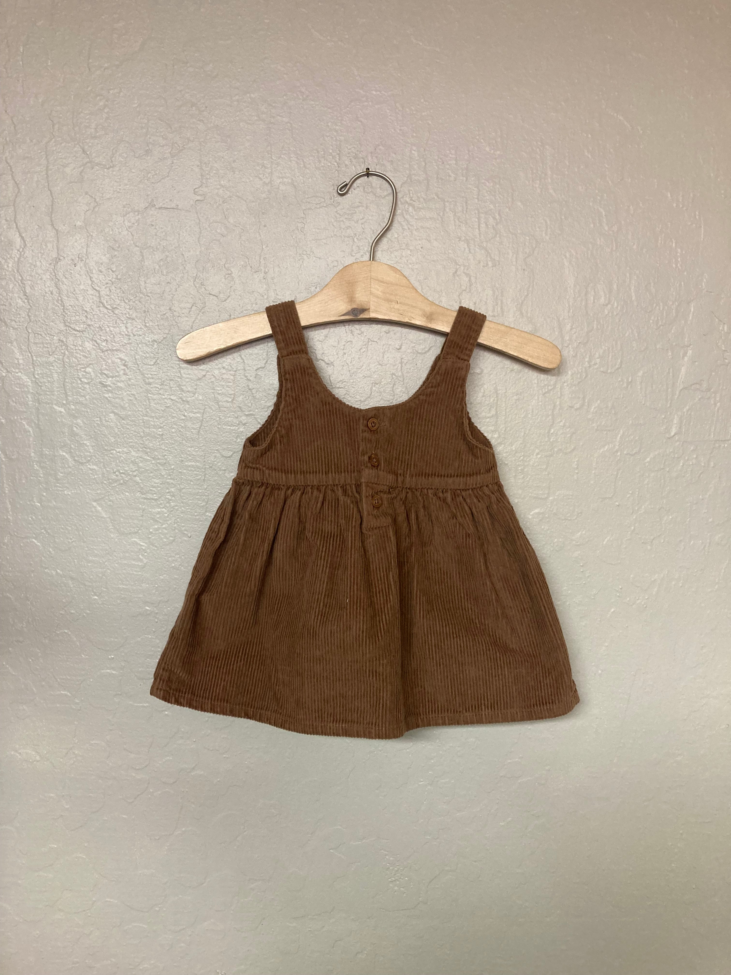 carter's brown corduroy pinaore