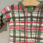 burt's bees baby plaid footie 6-9M