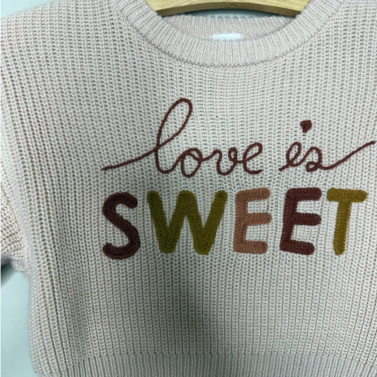 modern moments embroidered love sweater 12M