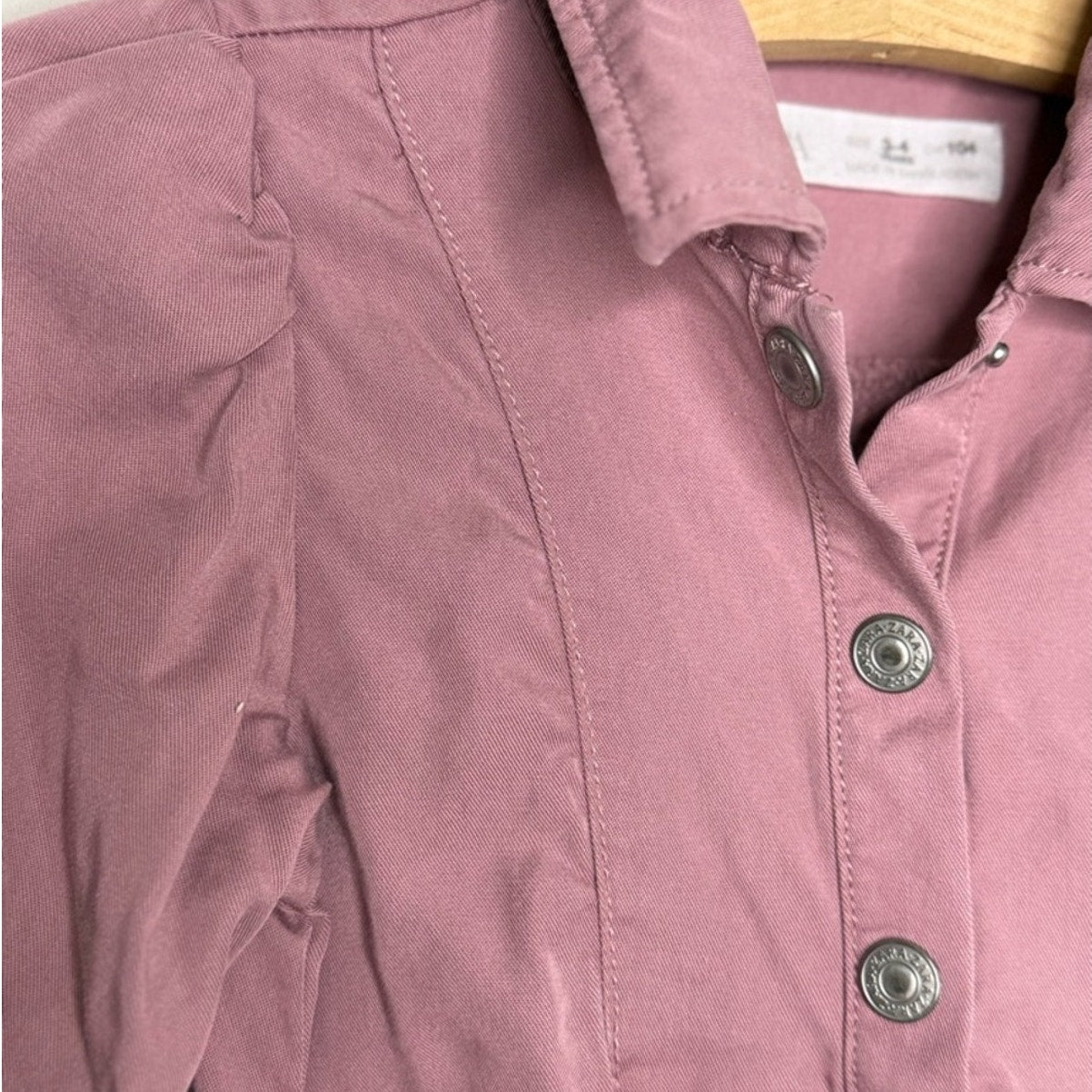 zara toddler purple collared dress 3-4Y