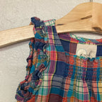 peek little peanut girls' plaid set 12-18M