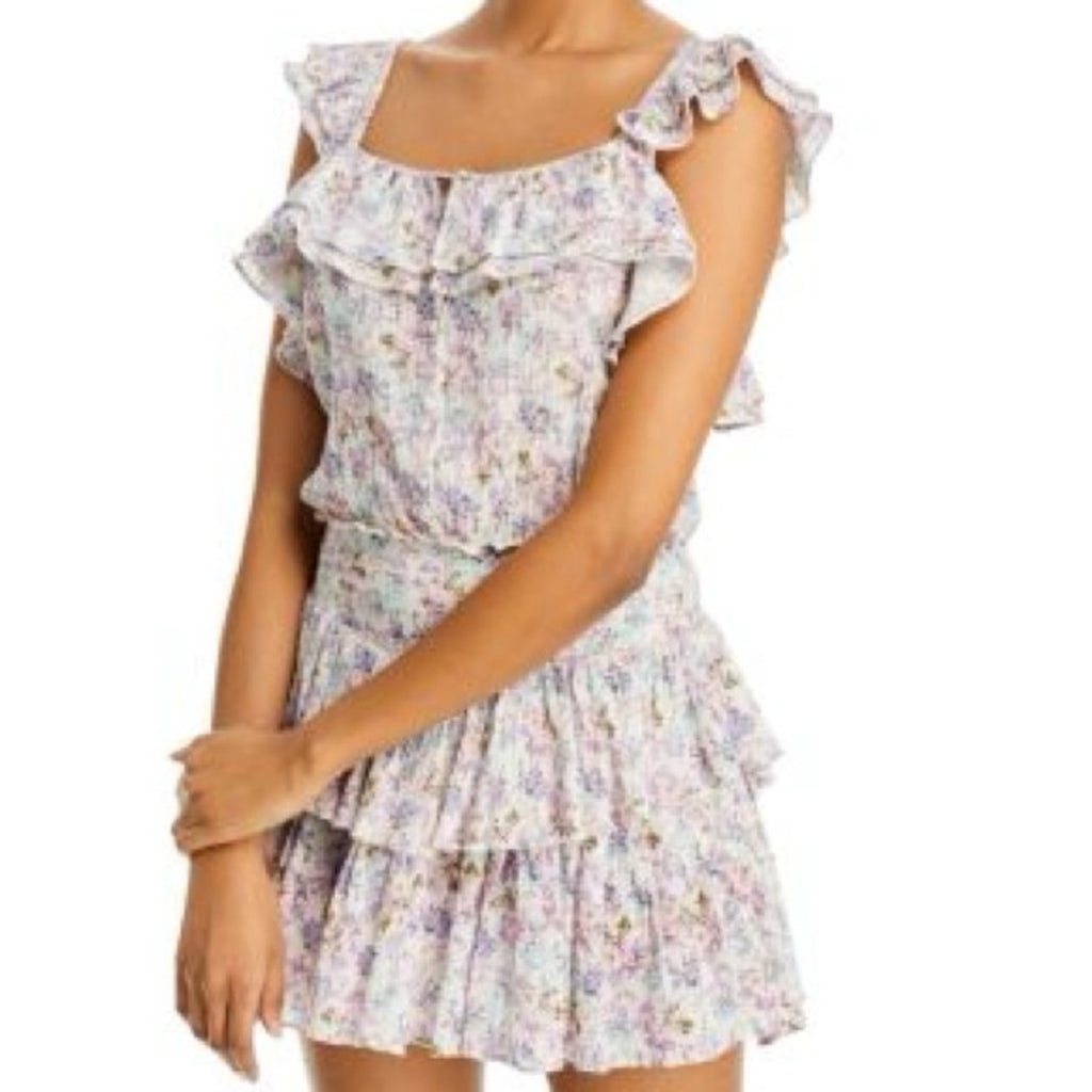 loveshackfancy ruffle floral dress small
