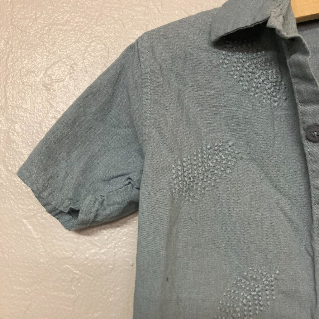 zara boy's blue button down shirt 3Y