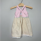hanna andersson cream dress embroidery 3Y