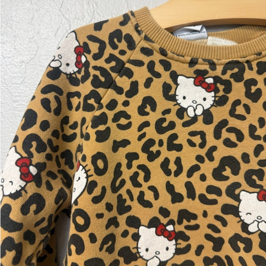 zara hello kitty animal print sweatshirt 6Y