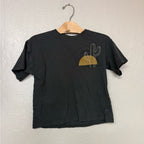 zara boys' black cactus tee 5-6Y