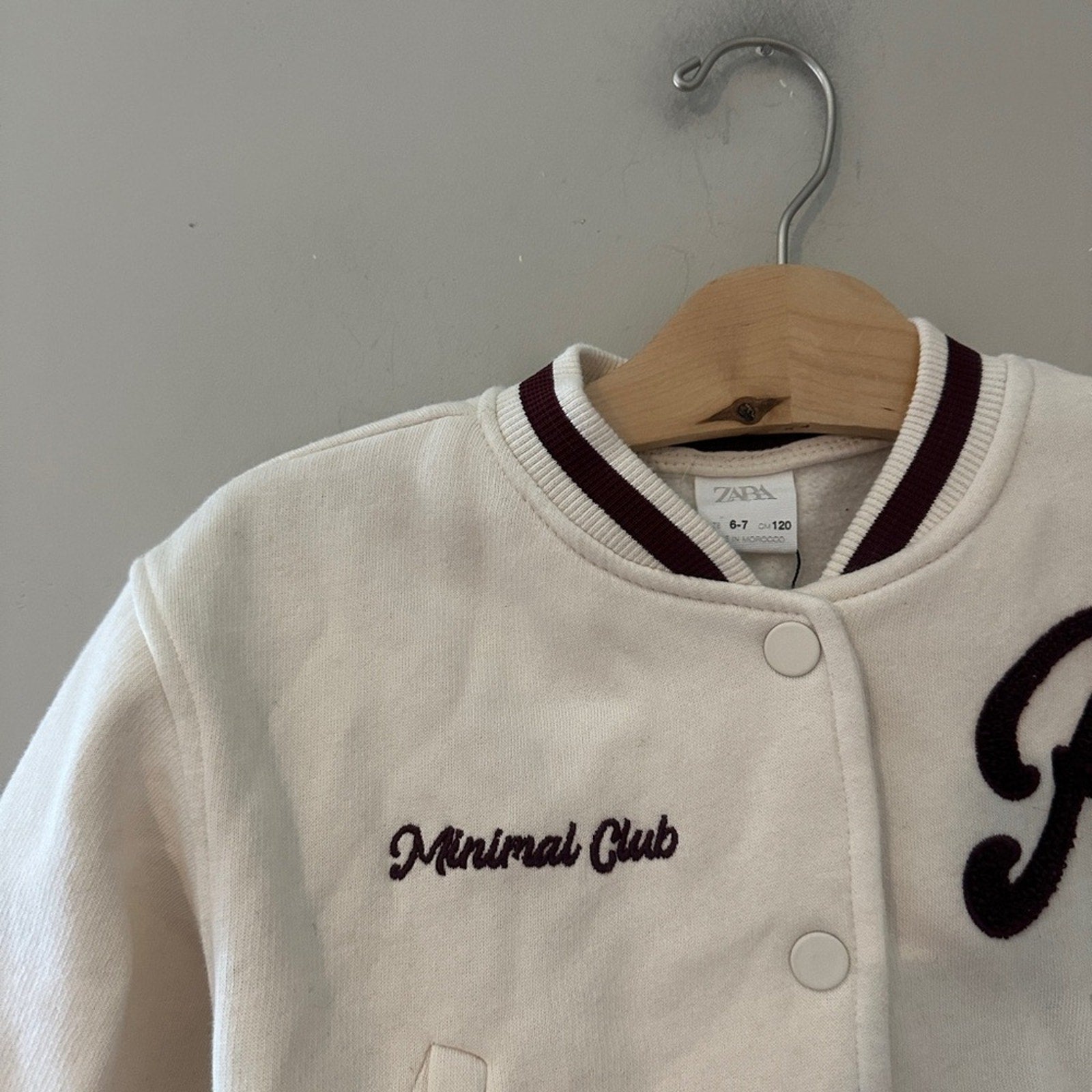 zara varsity letterman jacket 6-7Y
