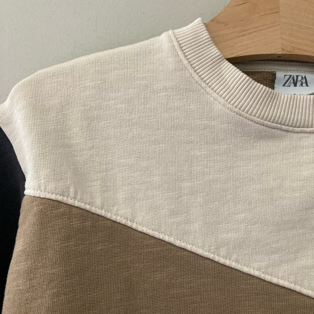 zara boys' colorblock sweatshirt 3-4Y