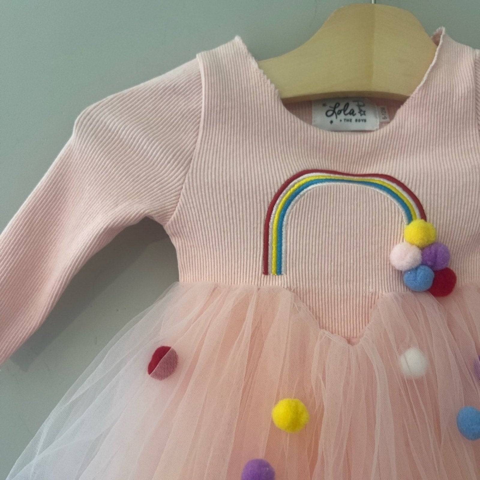 lola and the boys pink tulle dress 6-12M