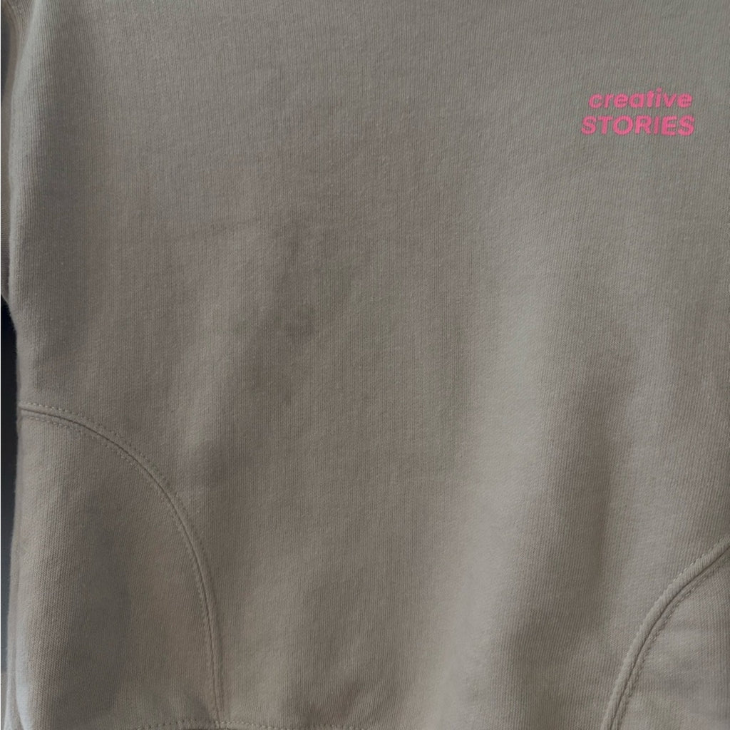 zara neutral beige graphic sweatshirt 5Y
