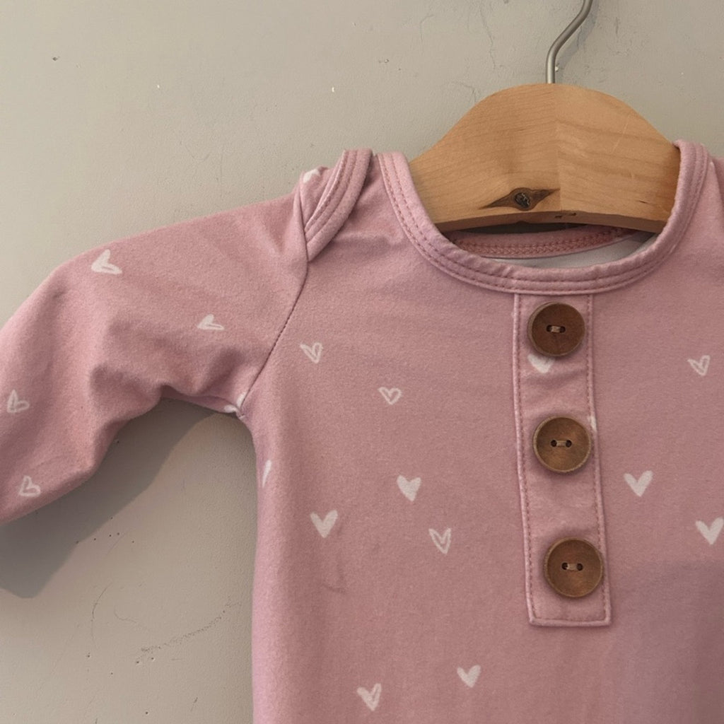 caden lane pink hearts gown 0-3M