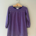 hanna andersson purple striped dress 5Y
