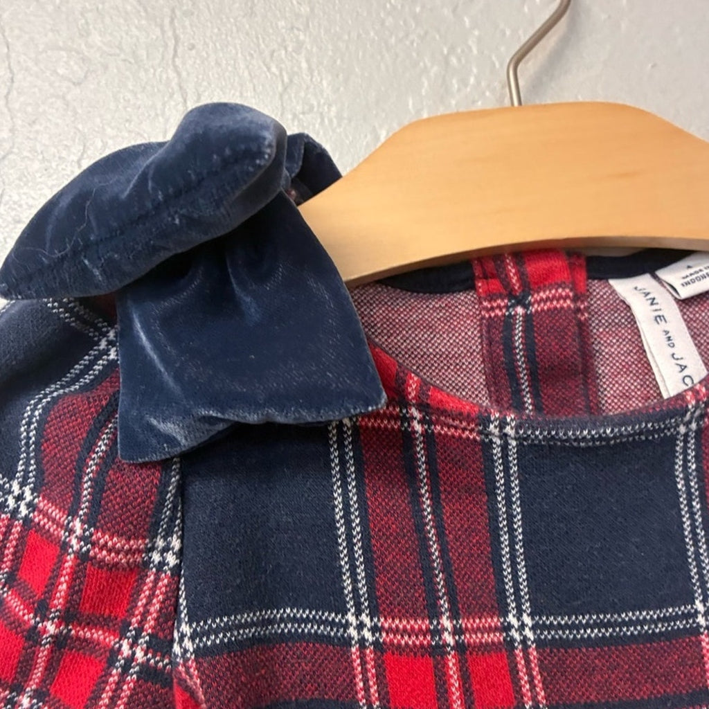 janie and jack plaid bow dress 4Y