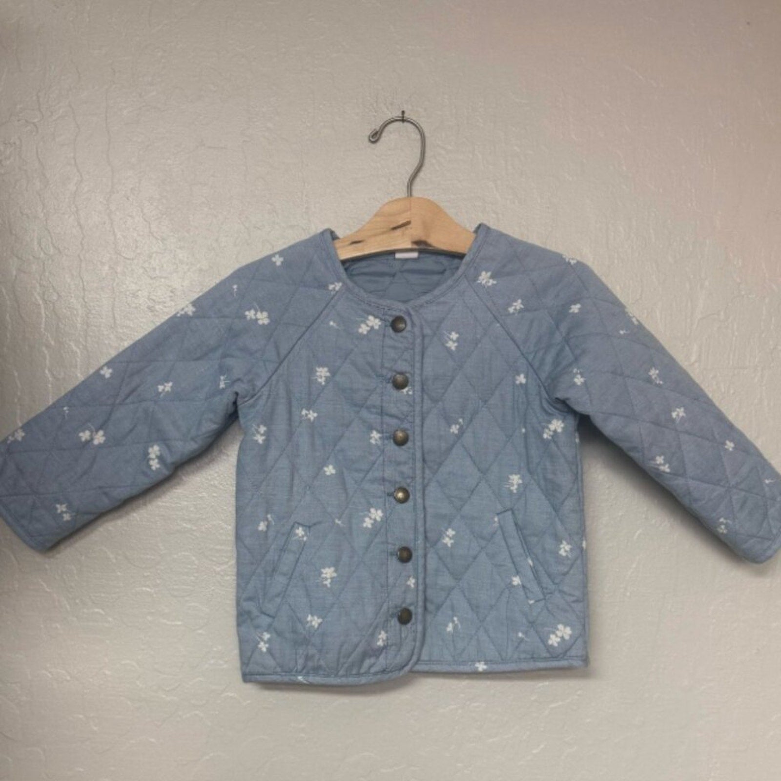 baby gap floral quilted jacket 3Y