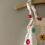 zara girls' cream polka dot tank 6Y