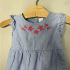 carter's blue stripe romper 18M