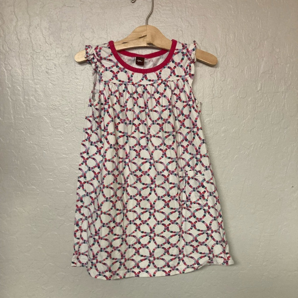 tea collection mosaic floral print 6Y